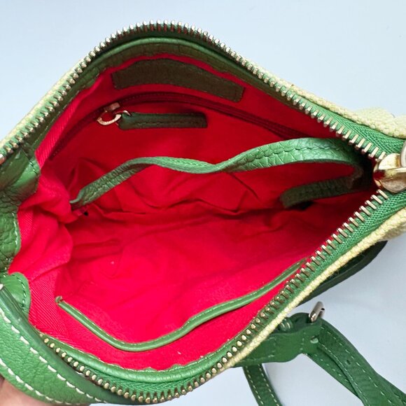 Dooney & Bourke Mini Margot Bag Crossbody Emerald Checkered Canvas with … - Picture 10 of 11